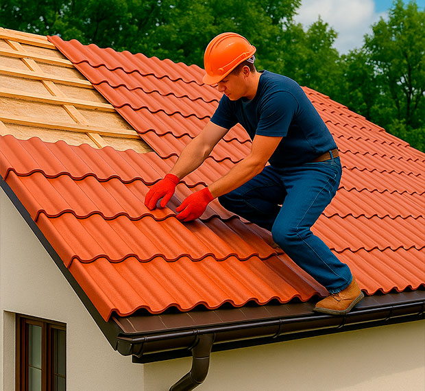 Кровля из керамической черепицы в Дмитрове