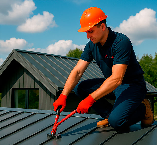 Монтаж фальцевой кровли в Дмитрове