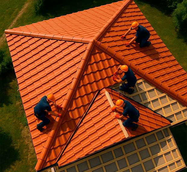 Монтаж 3-скатной крыши в Дмитрове